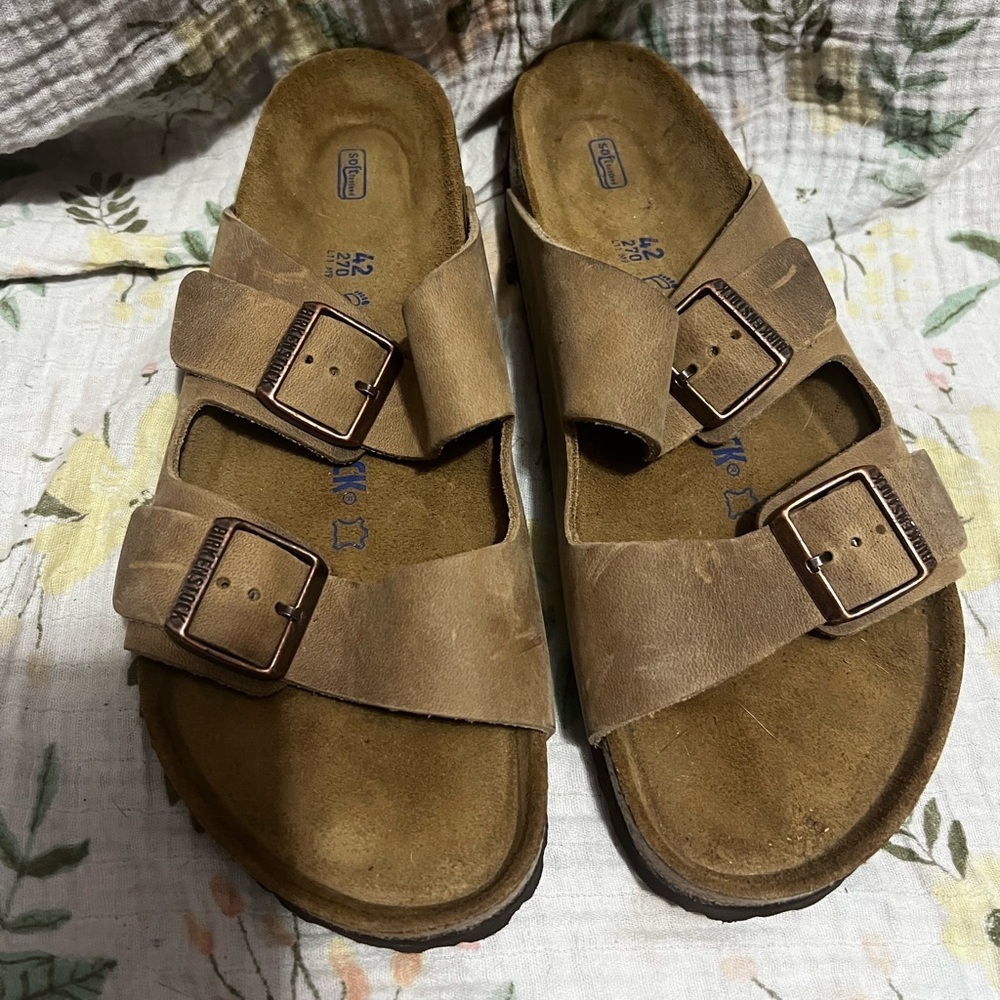 Birkenstock Arizona Tobacco Oiled Leather Sandals Soft Footbed Regular
